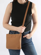 Cross Body Tas Napoli Leder Nathan baume Bruin n city 2-vue-porte