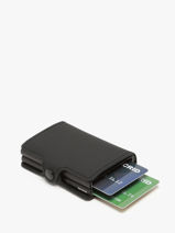 Kaarthouder Matte Leder Secrid Zwart matte TM-vue-porte