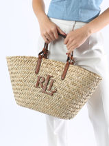 Handtas Shelbie Lauren ralph lauren Beige shelbie 31934792-vue-porte