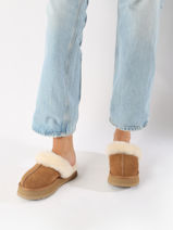 Pantoffels Disquette Met Platformzool Uit Leder Ugg Beige women 1122550-vue-porte