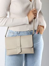 Cross Body Tas Caviar Leder Milano Beige caviar CA240610-vue-porte