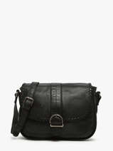Cross Body Tas Utility Leder Basilic pepper Zwart utility BUTI09