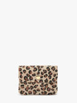 Portemonnee Leder Milano Bruin velvet leopardo VL23092