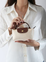 Longchamp Le pliage original Clutch Wit-vue-porte