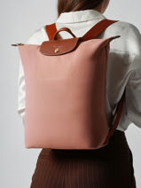 Longchamp Le pliage original Rugzak Roze-vue-porte