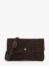 Cross Body Tas Velvet Leder Milano Bruin velvet VE23067