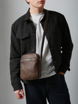 Cross Body Tas Joseph Leder Arthur & aston Bruin marco 8-vue-porte