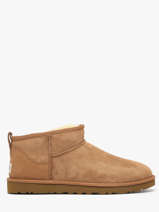 Classic Ultra Mini Boots Uit Leder Ugg Beige men 1137391