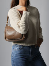 Schoudertas Pocket Lulu castagnette Beige pocket ZAHYNA-vue-porte
