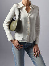 Cross Body Tas Juliette Leder Le tanneur Groen juliette TJET1050-vue-porte