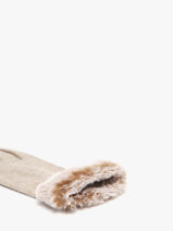 Handschoenen Isotoner Beige women gloves 85358-vue-porte