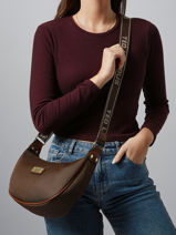 Cross Body Tas Jamie Nylon Ted lapidus Bruin jamie DU43503-vue-porte