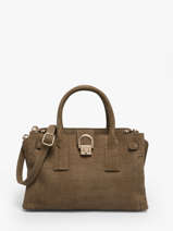 Handtas S Equestre Croco Leder Etrier Beige equestre croco EEQC142S