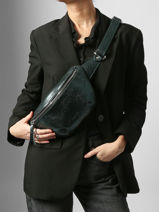 Heuptasje La Banane Minuit Leder Paul marius Groen minuit BANANMIN-vue-porte