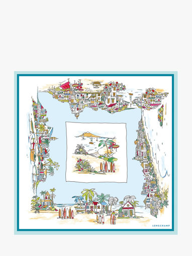 Longchamp Soie gots Sjaal Blauw