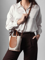 Longchamp Le foulonn� toile Handtas Bruin-vue-porte