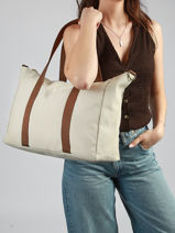 Schoudertas A4 Formaat Amour Toile Katoen Miniprix Wit amour toile 8087-vue-porte