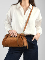 Schoudertas Folk Light Leder Gerard darel Bruin folk light W405-vue-porte