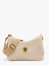 Cross Body Tas Resille Katoen Le voyage en panier Beige resille PM942