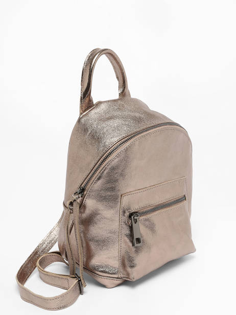 Rugzak Nine Leder Milano Bruin nine NI23066 ander zicht 3