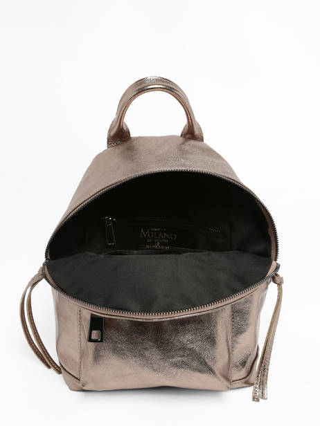 Rugzak Nine Leder Milano Bruin nine NI23066 ander zicht 4