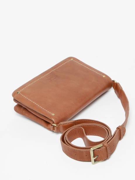 Cross Body Tas Boston Leder Basilic pepper Bruin boston BBOS01 ander zicht 2