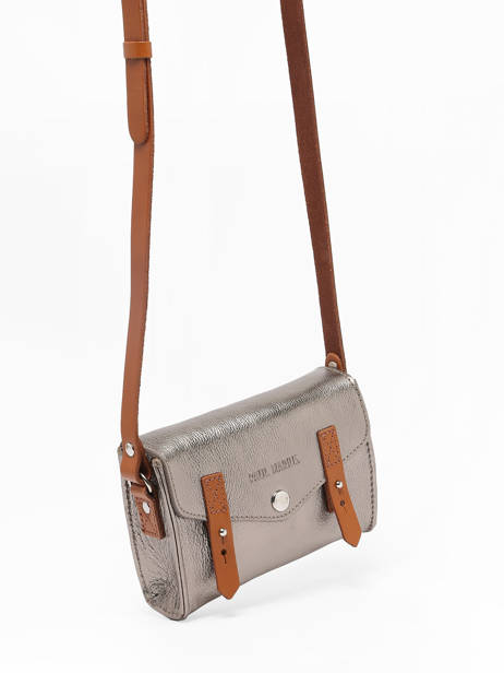 Cross Body Tas Mini Indispensable Leder Paul marius Grijs vintage MINI ander zicht 2
