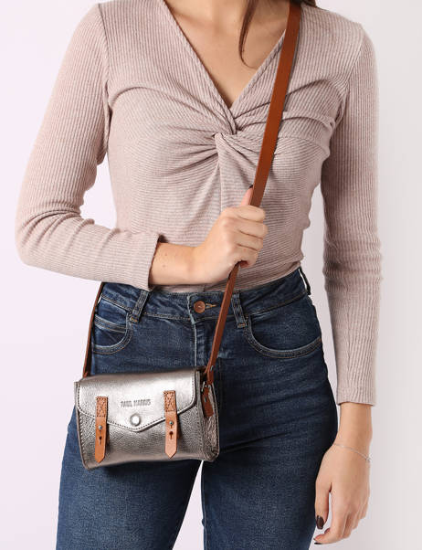 Cross Body Tas Mini Indispensable Leder Paul marius Grijs vintage MINI ander zicht 1