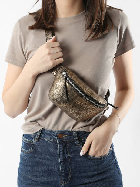 Heuptasje La Banane Xs Granite Leder Paul marius Goud granite BANAXGRA ander zicht 1