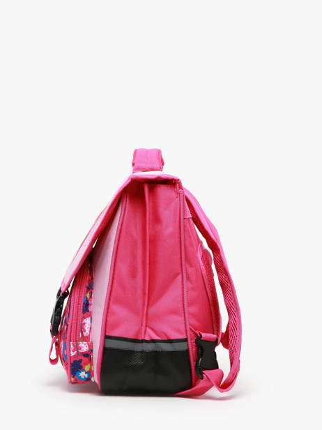 Boekentas 2 Compartimenten Snowball Roze butterfly 46435 ander zicht 2