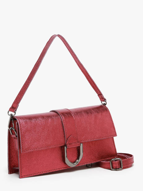 Schoudertas Nine Leder Milano Rood nine NI24066 ander zicht 2