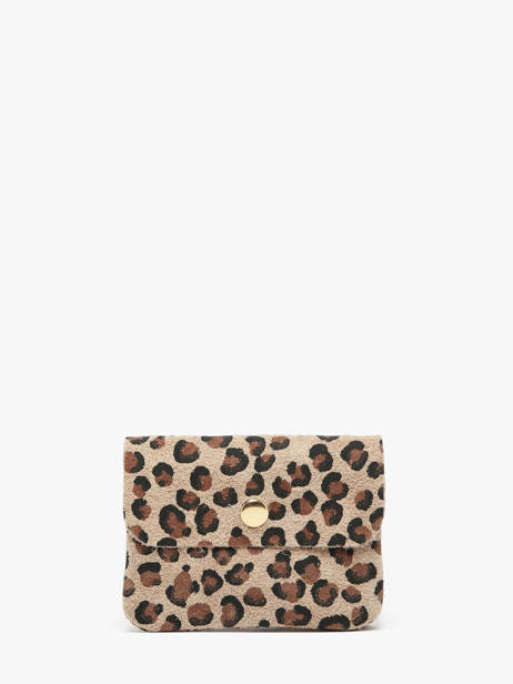 Portemonnee Leder Milano Bruin velvet leopardo VL23092