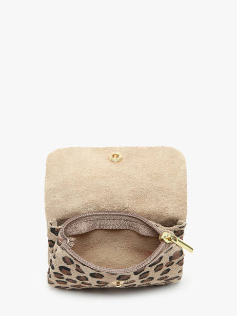 Portemonnee Leder Milano Bruin velvet leopardo VL23092 ander zicht 1