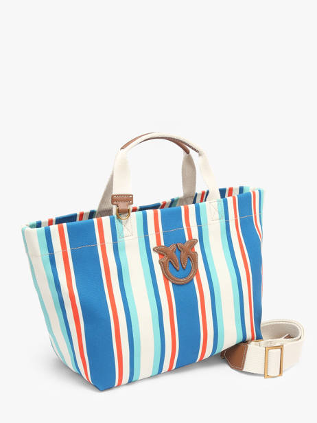 Shoppingtas Logo Shopper Katoen Pinko Blauw logo shopper 4753A2G5 ander zicht 1