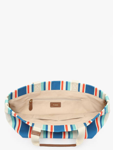 Shoppingtas Logo Shopper Katoen Pinko Blauw logo shopper 4753A2G5 ander zicht 2