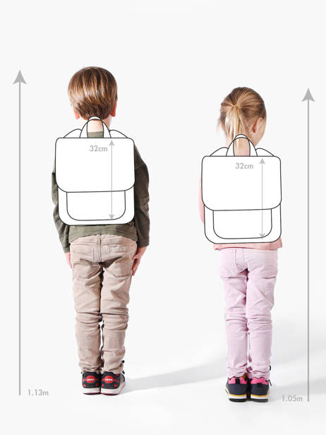 Mini Rugzak 1 Compartiment Trixie Blauw animals 90 ander zicht 1