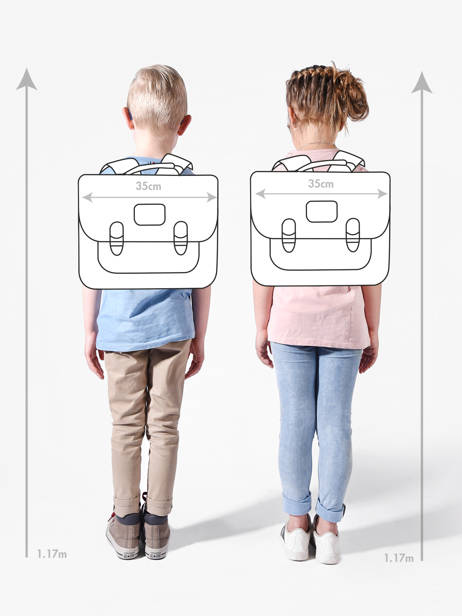 Boekentas 1 Compartiment Hello hossy Beige cool kids 7 ander zicht 1