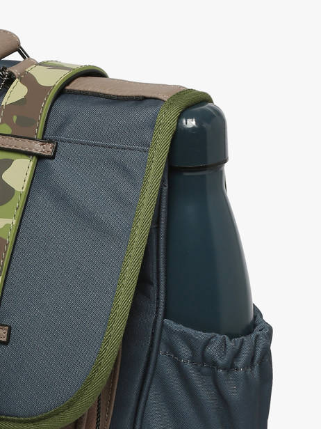 Boekentas Kinderen 3 Compartimenten Cameleon Grijs vintage urban CA41 ander zicht 5