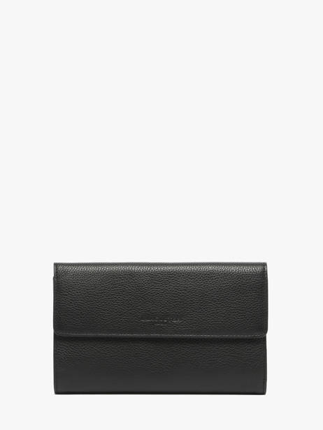 Portefeuille Foulonné Pia Leder Lancaster Zwart foulonne pm 22