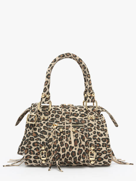 Cross Body Tas Velvet Leopardo Leder Milano Beige velvet leopardo VL24093
