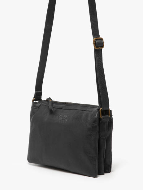 Cross Body Tas Cow Leder Basilic pepper Zwart cow BCOW83 ander zicht 2