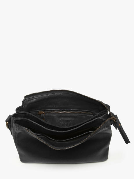 Cross Body Tas Cow Leder Basilic pepper Zwart cow BCOW83 ander zicht 3