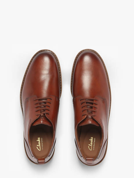 Derby Veterschoenen Aldwin Lace Uit Leder Clarks Bruin men 26183252 ander zicht 4