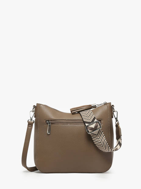 Cross Body Tas Grained Miniprix Bruin grained F8575 ander zicht 3