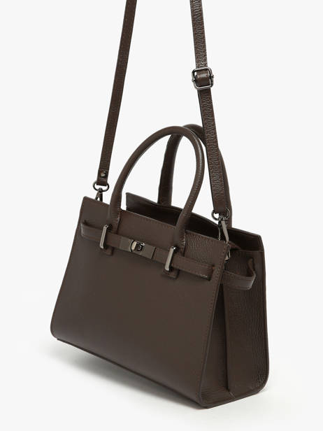Handtas Caviar Leder Milano Bruin caviar CA24063 ander zicht 1