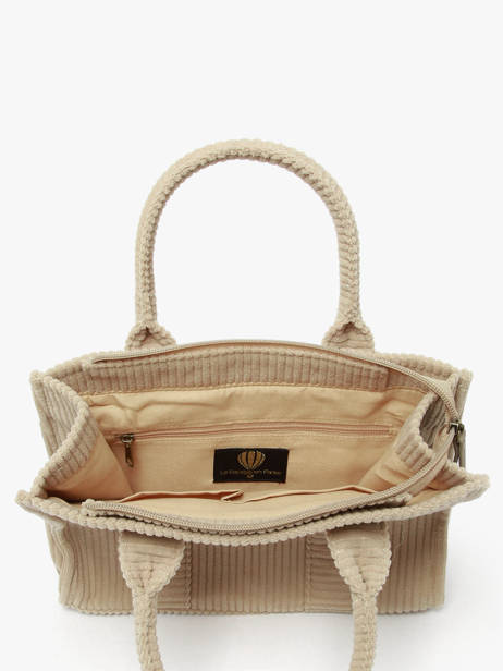 Schoudertas Velours Le voyage en panier Bruin velours AHP242 ander zicht 3