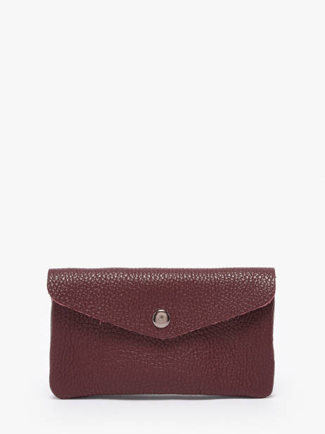 Portemonnee Leder Milano Rood caviar CA23113