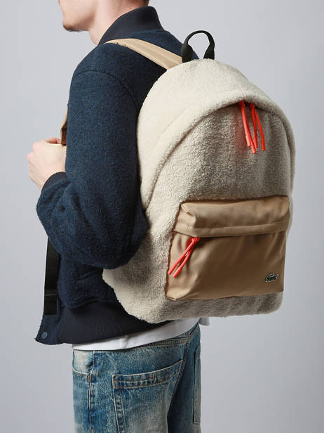 Rugzak Lacoste Beige neo croc NU5095NZ ander zicht 1