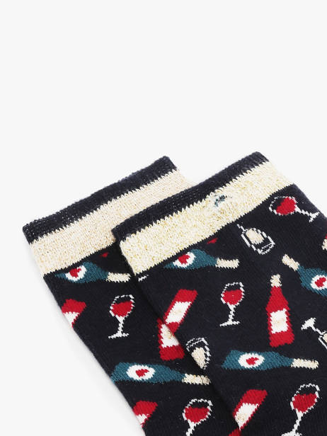Damessokken Daisy & Deborah Cabaia Blauw socks women DEB ander zicht 1