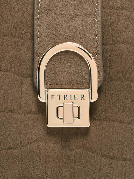 Cross Body Tas Equestre Croco Leder Etrier Beige equestre croco EECQ0143 ander zicht 4